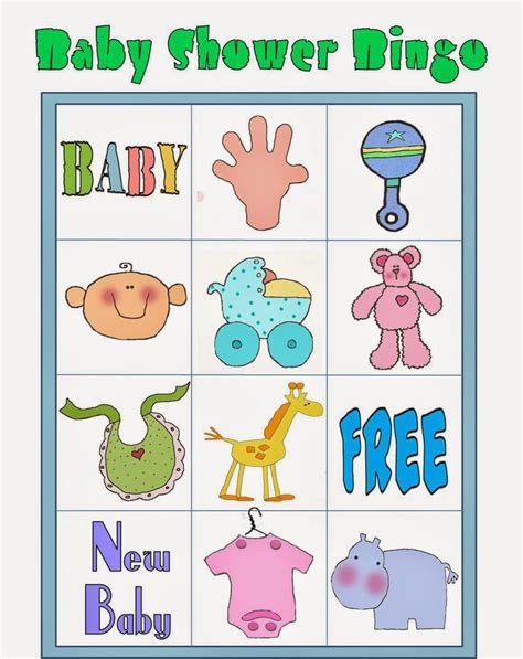 Bingo para Baby Shower para Imprimir Gratis Szkoła