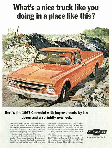 1967 Chevrolet Truck Ad Chevrolet Vintage Trucks Chevrolet Trucks