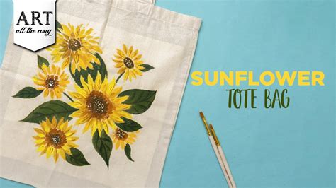 Sunflower Tote Bag Diy Fabric Painting Diy Tote Bag Youtube
