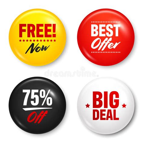 Realistic Badges With Text Product Promotion Sale Special Offer
