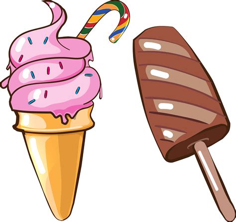 Ice Cream Cone Gourmet Cartoon Png And Vector Image Clipart Large
