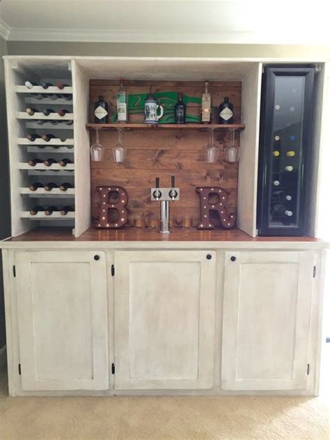 Relax with your favorite wine and good taste. Custom Wet Bar With Kegerator and Wine Cooler | Trendy ...