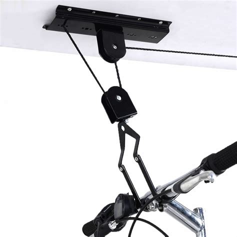 Works with an 8′ to 15′ ceiling height and is rated for 220lbs. Bike Bicycle Lift Ceiling Mounted Hoist Storage Garage ...