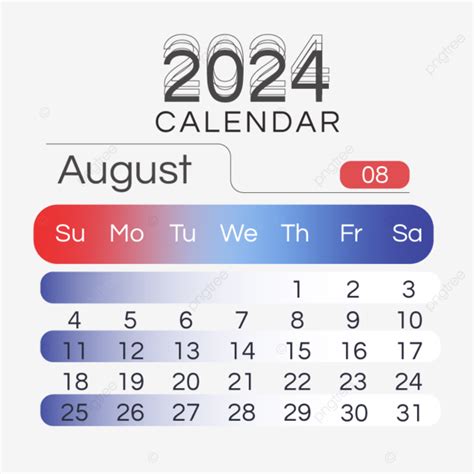 Gambar Kalendar Bulan 2024 Kecerunan Mudah Ogos Dua Ribu Dua Puluh