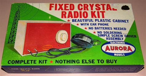 Vintage Aurora Crystal Radio Kit Made In Usa Kit No 1611 Copyright