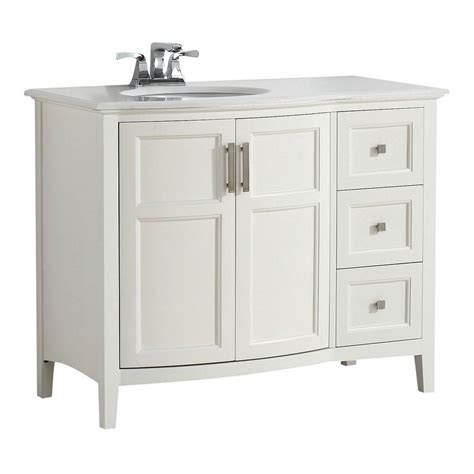 The bathroom is associated with the weekday morning rush, but it doesn't have to be. Simpli Home Winston Rounded Front 42 in. W Vanity in Soft ...