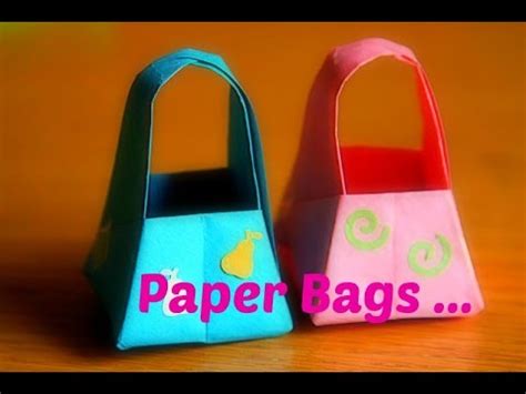 PAPER BASKET with Handle || DIY PAPER CRAFTS || ORIGAMI ...