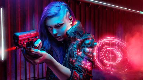 4k Cyberpunk Girl Wallpapers Wallpaper Cave