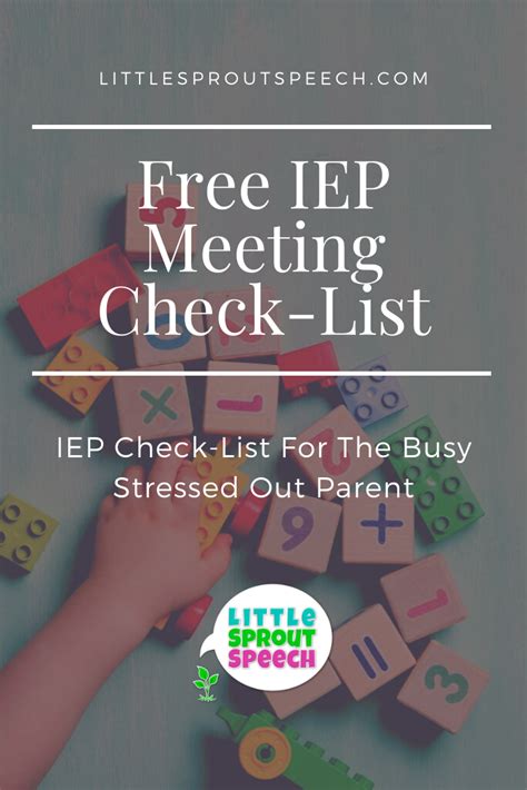 Free Iep Meeting Check List Iep Meetings Iep Checklist