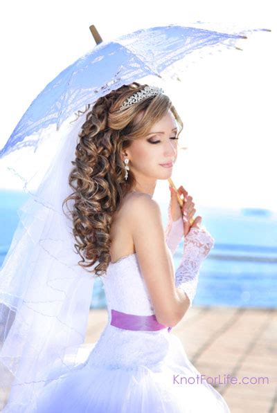 Long Wedding Hairstyles With Veils And Tiaras Knot For Life
