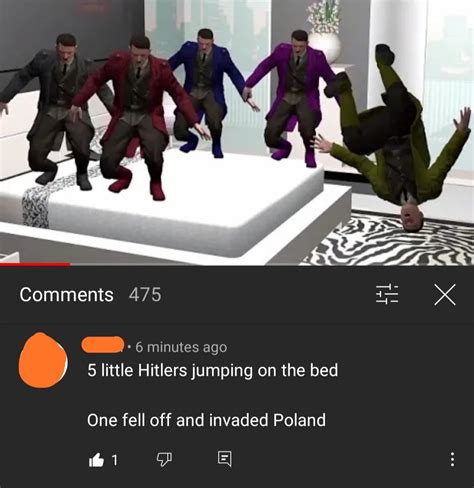 Five Little Hitlers Jumping On The Bed Rhistorymemes