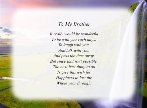 To My Brother2 Free Brother Poems