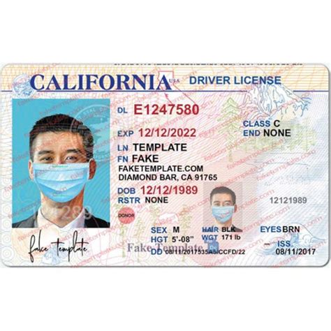 California Driver License Psd V2 Fake California Drivers License
