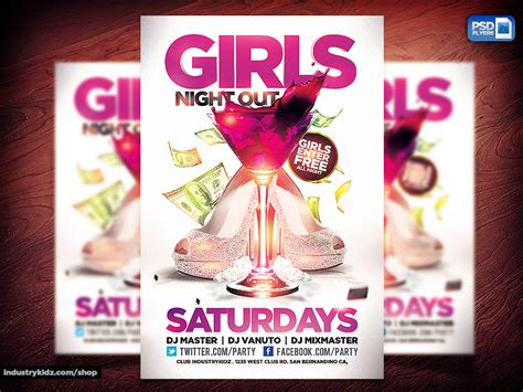 Girls Night Out Flyer Psd By Industrykidz On Deviantart