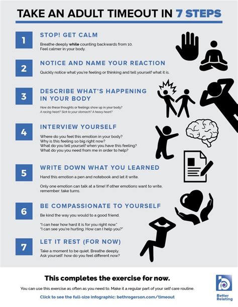 Infographic Take A Timeout In 7 Steps Grown Up Edition Positive