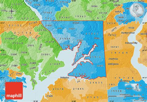 Political Shades Map Of Zip Codes Starting With 219