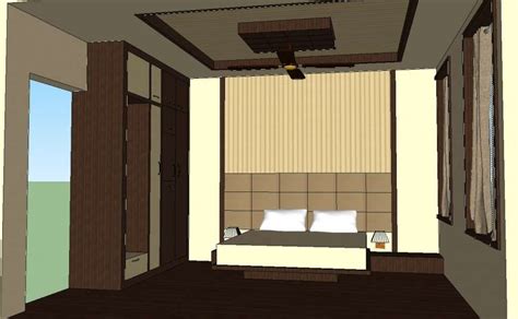 3d Model Of Master Bedroom Design Sketch Up File Cadbull
