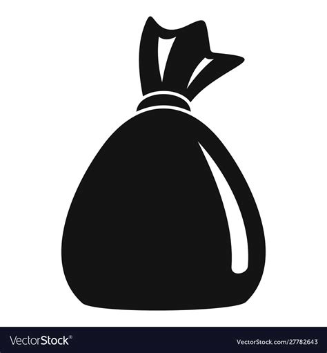 Garbage Bag Icon Simple Style Royalty Free Vector Image
