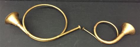 Pair Of Vintage Brass Horns