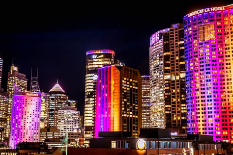 Downtown Lights Sydney Town At Night All The Colours Dur Flickr