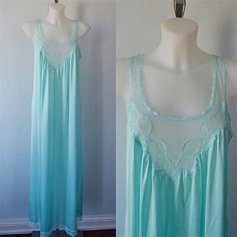 Vintage Nightgown Vintage Mint Green Nightgown Van Raalte