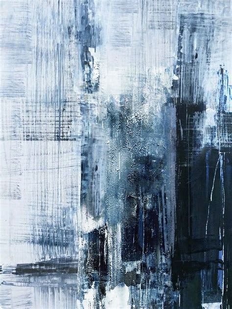 Original Deep Blue Abstract Artminimalist Abstract Etsy Oil