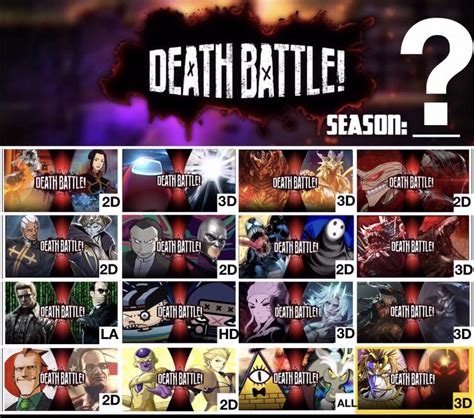 Here Are The Chosen 16 Matchups For The Villains Only Season Of Death