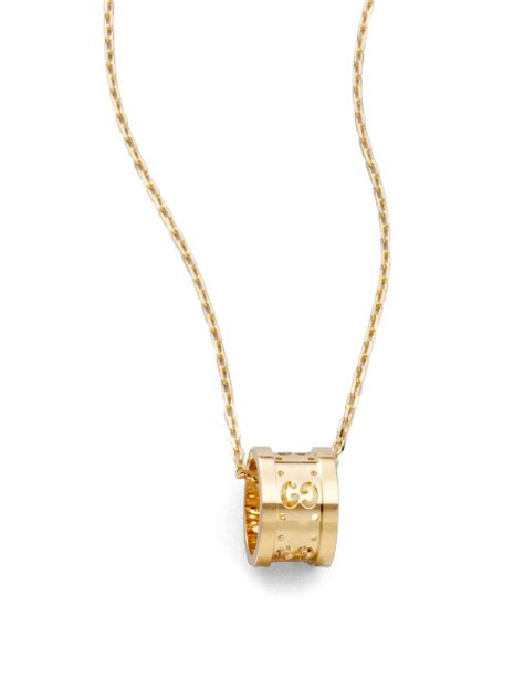 Gucci Icon Twirl 18k Yellow Gold Pendant Necklace In Metallic Lyst
