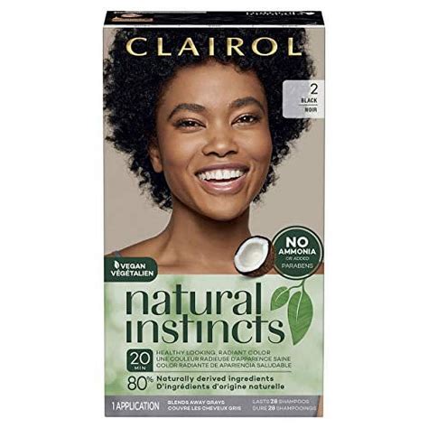 Clairol Natural Instincts Demi Permanent Hair Dye 2 Black Hair Color Pack Of 1