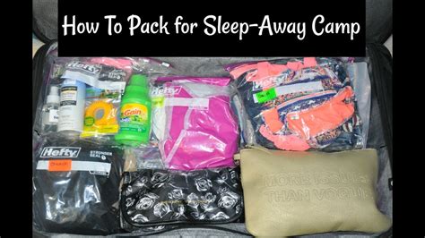 How To Pack For Summer Sleep Away Camp Suitcase And Carry On Youtube