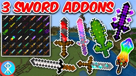 3 New Sword Addons Bedrockmcpexbox Minecraft Youtube