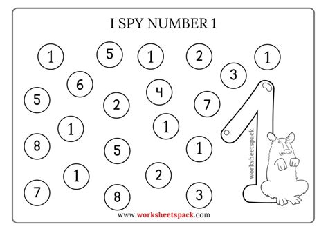 I Spy Numbers Worksheet 1-999
