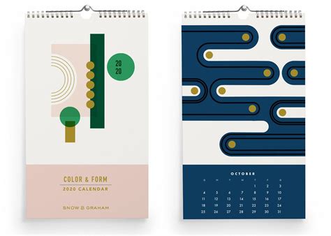 20 Modern Calendars For 2020 Modern Calendar Calendar Calendar Design