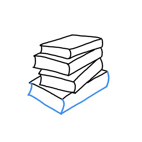 How To Draw A Stack Of Books Step By Step Easy Drawing Guides