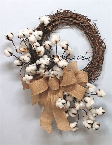 Natural Cotton Wreath Cotton Boll Wreath Natural Cotton | Etsy | Cotton boll wreath, Cotton ...