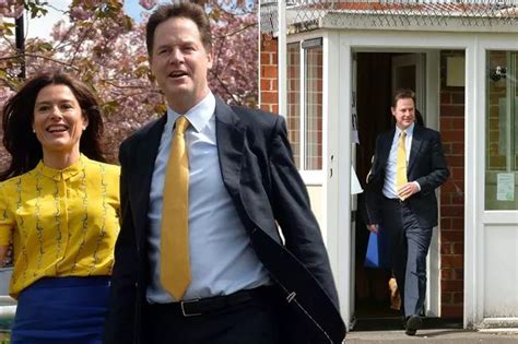 Nick Clegg And Wife Miriam Vote In General Election Wearing Coalition