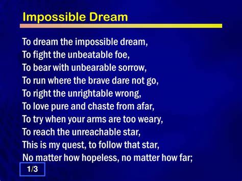 Ppt Impossible Dream Powerpoint Presentation Free Download Id5269751
