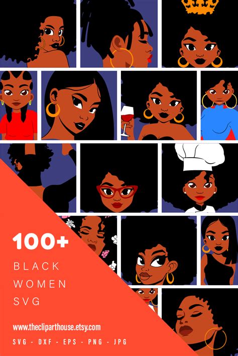 100 Instant Downloadable Black Women Svg Files For Cricut Visit The