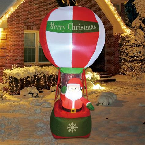 6 Ft Christmas Inflatable Santa Claus Hot Air Balloon Blow Up Indoor