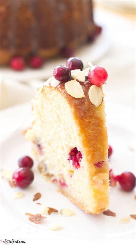 It's a great for family dinners, book clubs, church socials, neighborhood. Cranberry Almond Bundt Cake - A Latte Food
