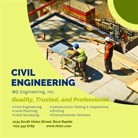 How To Make A Civil Engineering Company Instagram Post Template Click