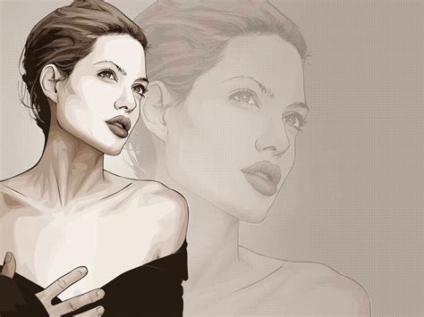 1600x1200 Artwork Angelina Jolie Actress Wallpaper  819 Kb