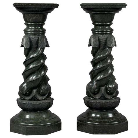 Pair Of Giltwood And Gesso Pedestals For Sale At 1stdibs