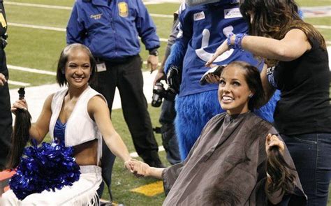 Colts Cheerleaders Shave Their Heads In Support Of Chuck Pagano Colts Cheerleaders