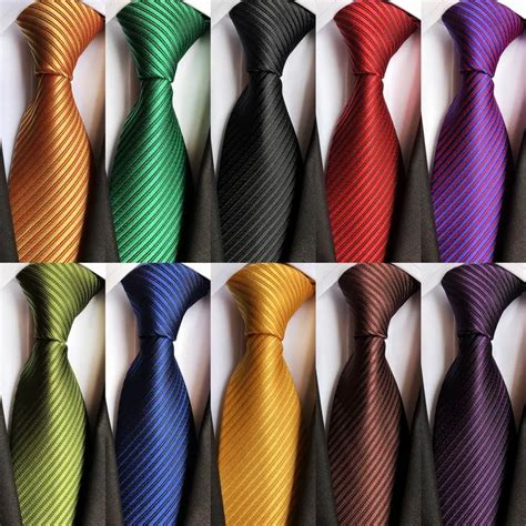 new brand 8cm classic solid color striped ties for men jacquard woven 100 silk tie business