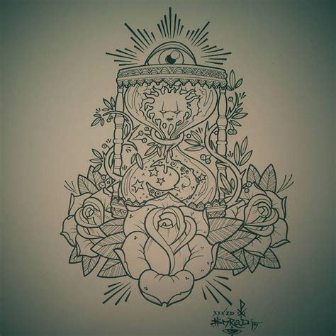 Hourglass Tattoo Flash By Inkstruktor On Deviantart