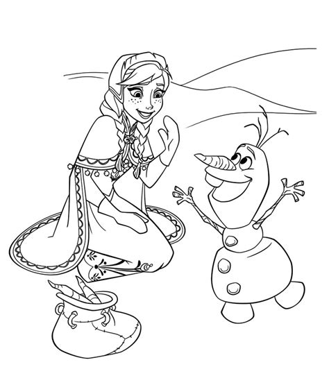 Immagini di elsa, anna, olaf e tutti i personaggi di frozen da stampare e colorare. Olaf disegni di Frozen da colorare - Giochi di Frozen
