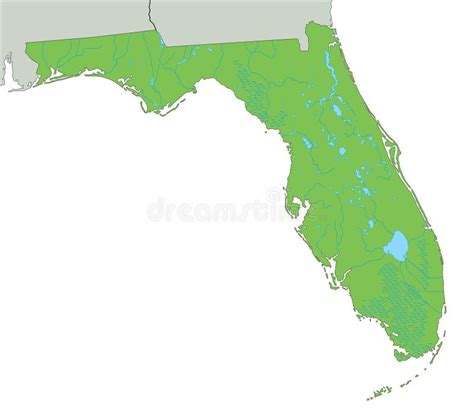 Florida Map Relief Shaded Stock Illustrations 16 Florida Map Relief