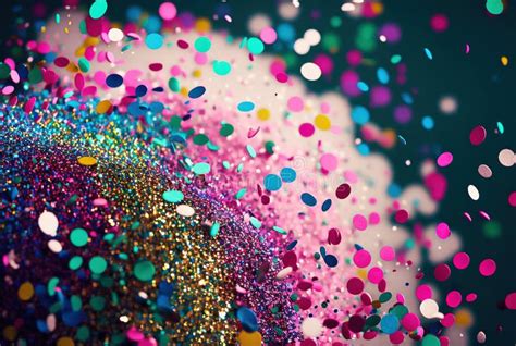 Confetti And Glitter Party Background Generative Ai Stock Illustration