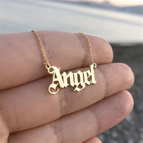 Custom Name Necklace By Sunecklace™ Dainty Name Necklace Etsy Norway